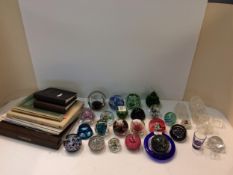 Collection of Caithness and other glass paperweights, and Caithness paperwork