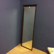 Large mahogany framed rectangular wall mirror (missing one hanging hook)165h x 56w cm