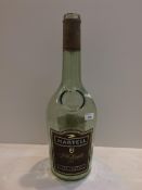 Large, possibly Jeroboam, empty bottle labelled cognac Martell, 46cm H