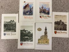 Family Roux Brothers, famous Chefs Memorabilia , a collection of 6 Historic German menus, dating