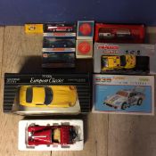 A collection of die cast model vehicles of various makers and scales to include Corgi, Majorette and