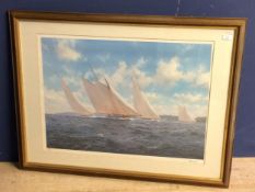 John Steven Dews (British, Contemporary), Coloured Print, Sailing Boats, Signed and numbered 433 /