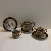 Japanese Noritake style ceramic tea set, condition - light signs of wear