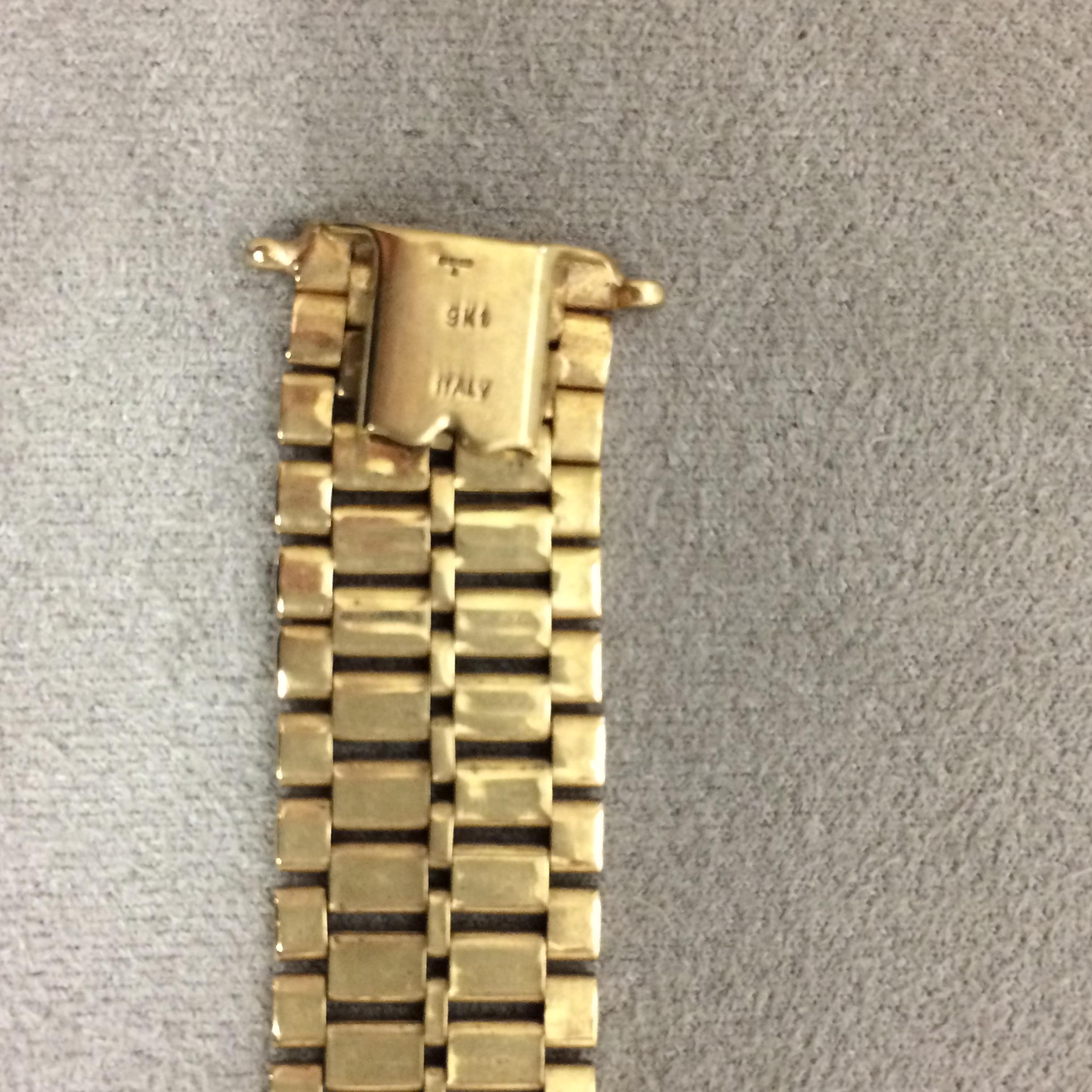 9 ct gold flat link bracelet, 17.4g, 16cm - Image 6 of 7