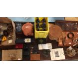 Collection of mixed items to include compact projectors, 6 partridge soda syphons, terracotta