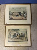 A pair of framed and glazed prints of "The Enterprise Steam Omnibus" & "The Enterprise Steam