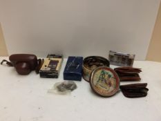 A quantity of vintage wears including cameras, tins, etc