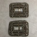 Pair Georgian marcasite shoe buckles