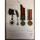 Four interesting Medals: 5 bar South African Medal Queens South Africa Medal , Transvaal, Relief