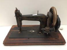 A vintage sewing machine