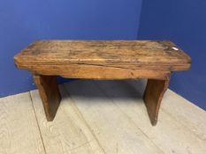 Rustic wooden bench 79cm w x 28 cm D x 45 cm H