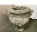 Large weathered stone urn