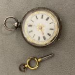 Ladies silver pocket watch