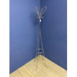 a metal coat rack