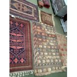 Qty of 4 large and 1 small rug, 100x 135; 125 x 227; 101 x 172; 74 x 140; 69 x 79; All being sold on