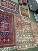 Qty of 4 large and 1 small rug, 100x 135; 125 x 227; 101 x 172; 74 x 140; 69 x 79; All being sold on