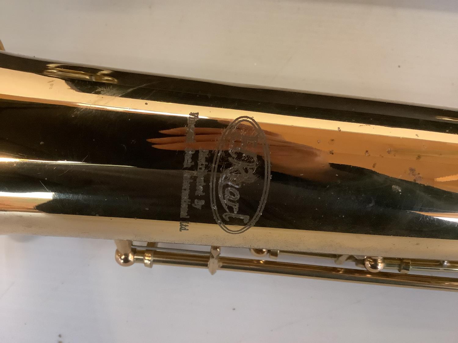 A cased soprano saxophone, stamped Eckharl, Distributed by Vincent Bach International, Ltd, see i - Image 4 of 4