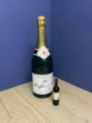A large fibre glass promotional champagne bottle, Ruffin & Fils, 100cm High