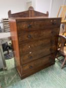 Large mahogany chest of drawers, as found