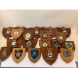Quantity of RAF memorial shield plaques, with various dates from the 1950s and 1960s, Flying