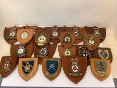 Quantity of RAF memorial shield plaques, with various dates from the 1950s and 1960s, Flying