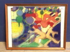 Emilio Cruz, Floating Dancers, pastel on paper 1970, signed lower right, 43 cm x 30 cm , framed