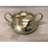 Sterling silver double spouted sauceboat by Aspreys and CO London, 1913, 137g