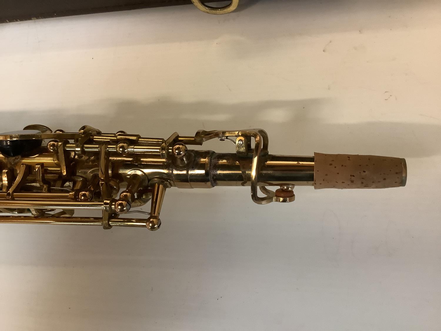 A cased soprano saxophone, stamped Eckharl, Distributed by Vincent Bach International, Ltd, see i - Image 3 of 4