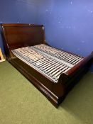 A good quality wooden Sleigh bed, privately commissioned by the vendors family, specifically made