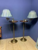 Pair tall lamps, possibly Besselink & Jones Smartie Major; approx 112cmH; and a pair of blue and