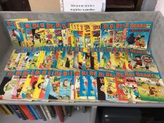A Quantity of vintage comics to include Beano Comic Library from no 1 into the 1980s - see images.