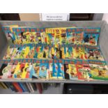 A Quantity of vintage comics to include Beano Comic Library from no 1 into the 1980s - see images.