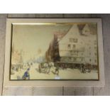 City view watercolour signed by Eric Read 1978, 40.5 x 58 cm;