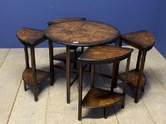 Art deco style nest of tables. Some wear