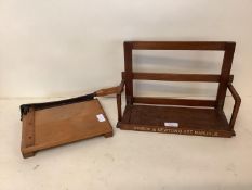 Windsor & Newton folding stand and a wooden desk top Guillotine