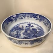 Qty of china to include, Commemorative ware, Goss and Goss style china, and two large blue and white