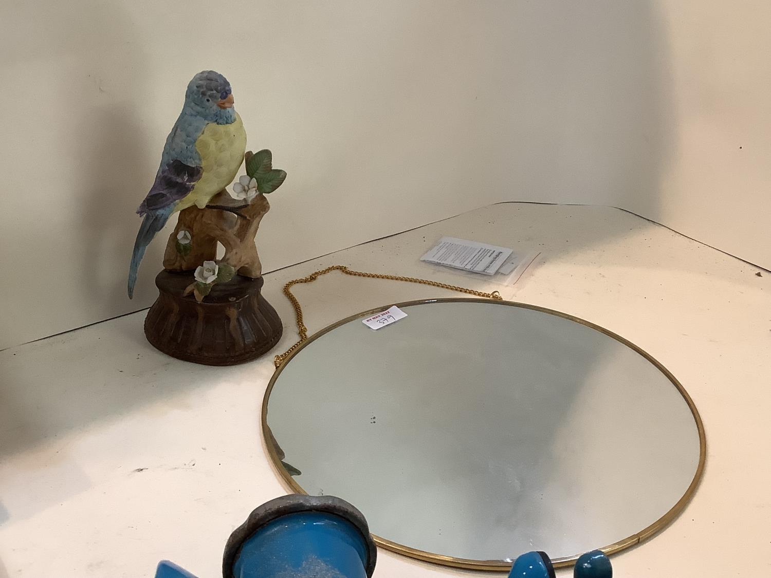 A musical ceramic figurine of a bird in a tree (winder to base. Playing "Raindrops keep falling on - Image 6 of 7