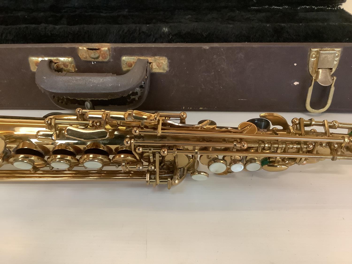 A cased soprano saxophone, stamped Eckharl, Distributed by Vincent Bach International, Ltd, see i - Image 2 of 4