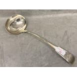 A Scottish sterling silver soup ladle, by George Thompson, Glasgow, 1830, approx 220g