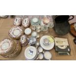 Quantity of general clearance items , some with wear, to include china Royal Crown Derby dinner
