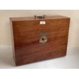 Large wooden box "Ellans Bantram Duplicator No 2 Model - an old printing box - much wear