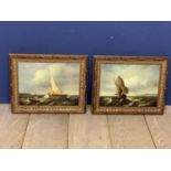 Jean Laurent (French School 1898-1988)A pair of oil on board, maratime studies . Both signed lower