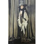 JOHNNY GASTON, FRENCH SCHOOL, Oil on board, full length portrait of Maria Jose hernandez, dated