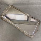 Sterling silver oblong tray by Atkin brothers, Sheffield 1941, approx 30ozt