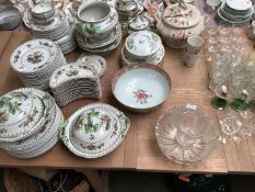 Quantity of various house clearance china and glass, to include part Copeland Spode Peplow,