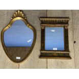 Two small wall mirrors