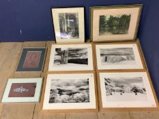 Quantity of pictures and framed photographic prints, The Highlands, Beach scenes etc
