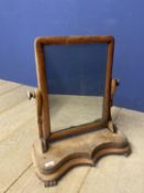 A small dressing table swing toilet mirror, faded mahogany, 58cmH