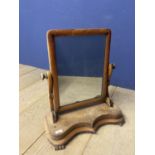 A small dressing table swing toilet mirror, faded mahogany, 58cmH