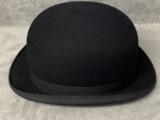 A vintage bowler hat by G A Dunn & Co Ltd, internal 16cm x 20cm